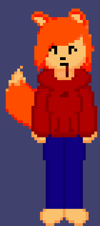 [d8d976] *Some of the blood gets on her shirt* Yeah im okay -Foxlya