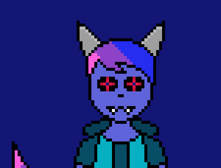 [4fbda4] what did you call me...Evan is the furry...these things that look like ears are horns... i a demon thing...i just have the tail because i don't have my own form...so i look like Evan-Nave 