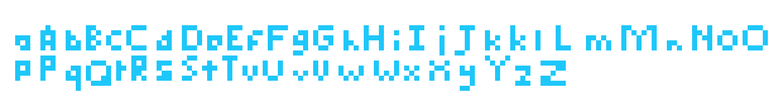 [be5844] Pixel Alphabet Template