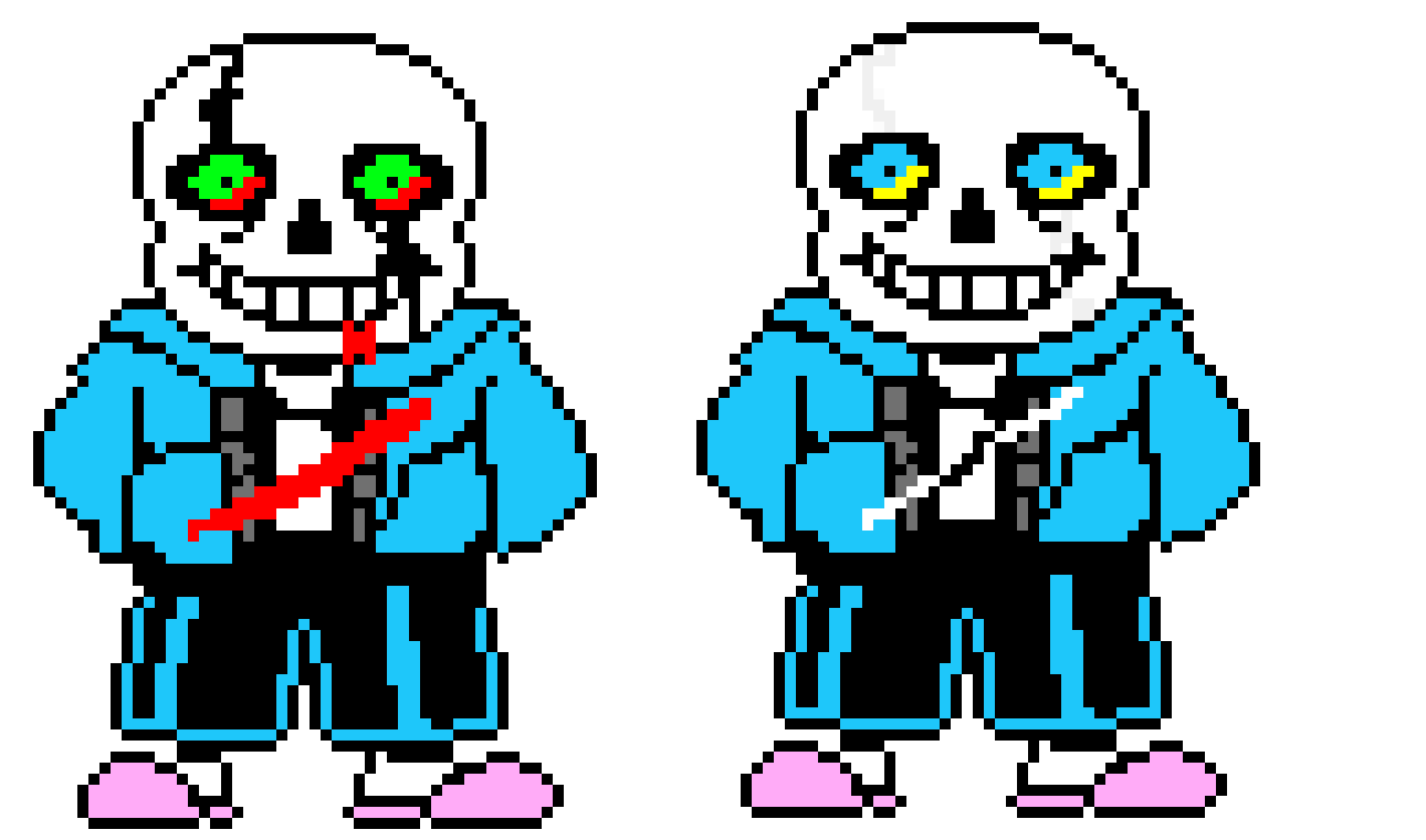 [d49dc9] Glitchtale sans with stand