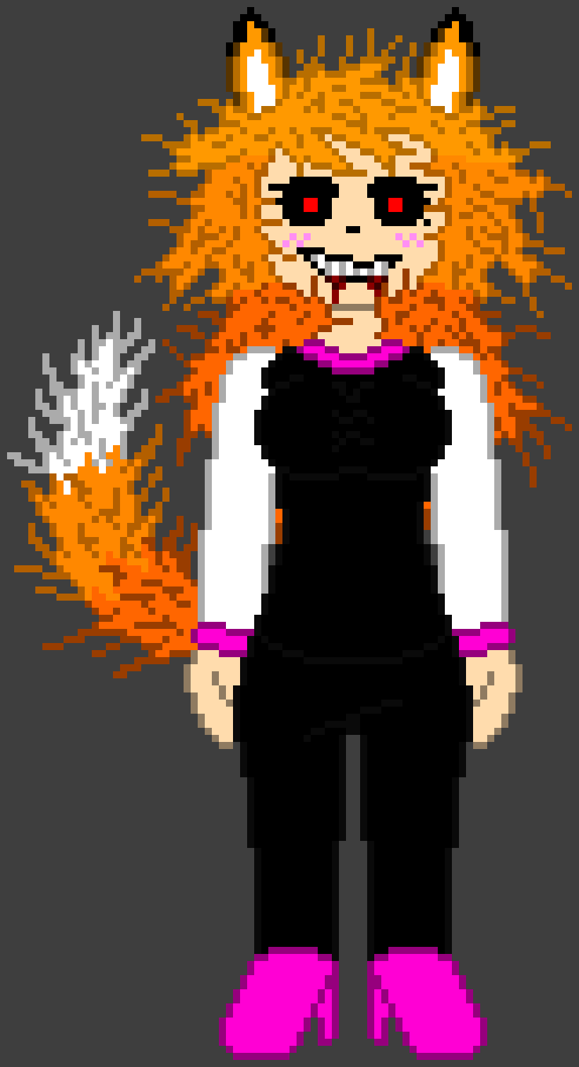 [8d14e8] I feel like she doesn't look as scary as when when the outline was only black