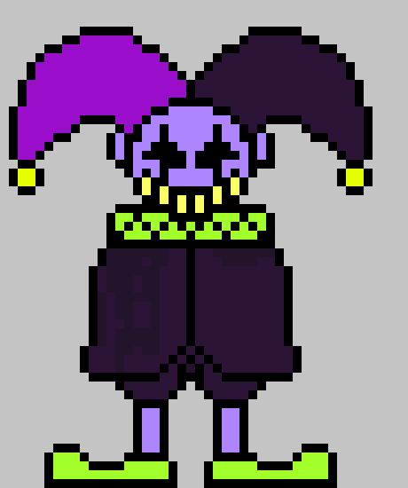[30dec3] (he walks up to the other jevil) EH.. YOU'RE NOVELTY AT BEST, KID. -Jevil