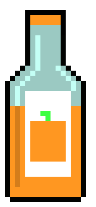 [900d97] orange juice bottle
