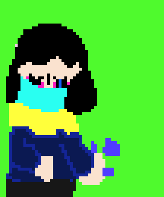 [7acd65] blue is my favrite color but I LOVE U AS A SKELETON SANSSSY plus scraff suits u that way