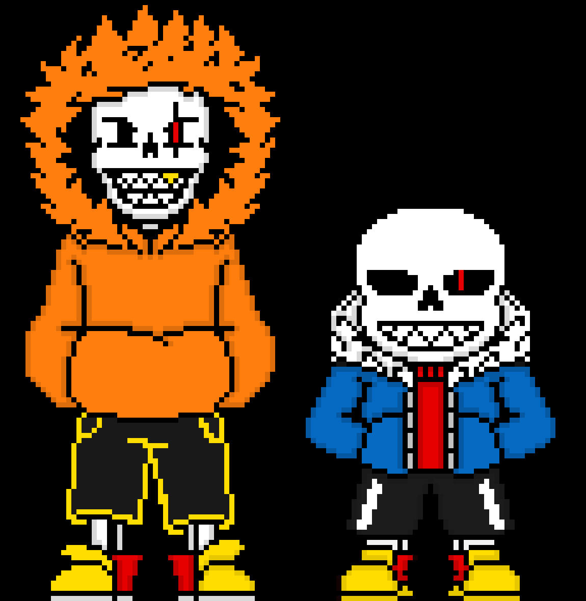 [b63bdb] *FT fires blasters as Kitt sends red and orange bones into Terror. FT then picks up Chara and tps with Kitt*