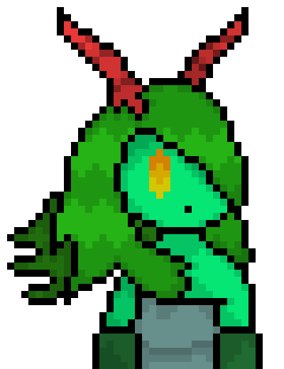 [a2471d] (The eyes and mouth. That, and the sprite just looks... unfinished. No offense.