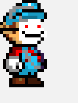 [855695] there are now scratches on his robot body, so he swings the axe sideways and starts aiming for the sans))