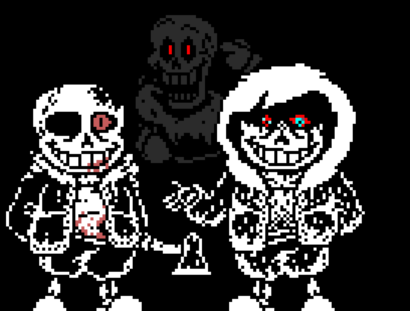 [63ceb7] Before, doing Killer... I got, a dumbass idea... That, when I finish Killer... I put Insanity, in the back, kinda like Ghost Papyrus...