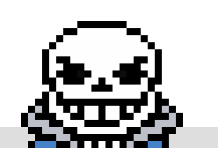 [71ea35] *sans stands there  looking at all the ads