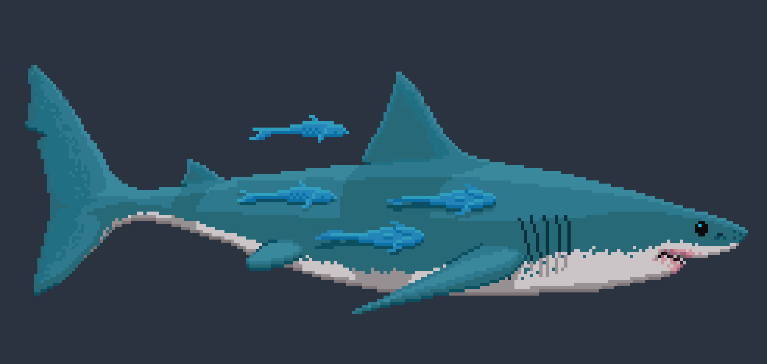 [4a2a29] -[ It grabs a Seal, And jumps out of the water, Being quite the view for people, A seal being literally obliriated. ]-