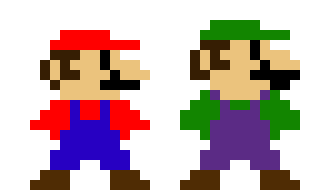 [5a5c9c] *In the process, the two fakers return back into color* {MARIO and LUIGI}