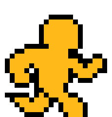 [fdf433] Pixel man running 1