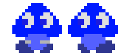 [d3e336] Blue Pac-Man Ghost Goomba