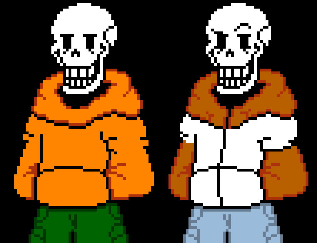 [b7302a] TS!underswap Papyrus and Underswap papyrus Sprite.