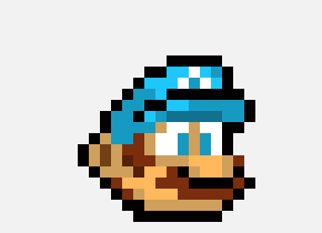 [fc6325] the person who is staring at smario teleports into a long dark hall way with no seeming end)