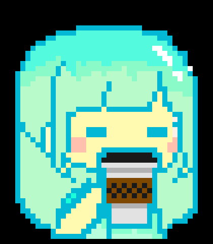 [2b1b2e] ~+She sips her coffee and burns her tongue a bit+~ "YOUCH" (Happy birthday, Plant!)