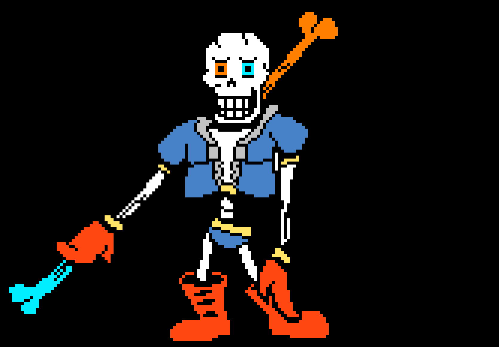 [2efebb] Disbelief Papyrus Phase 1 Battle Sprite hard mode(updated)