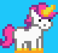 [eb97ff] Unicorn pixel