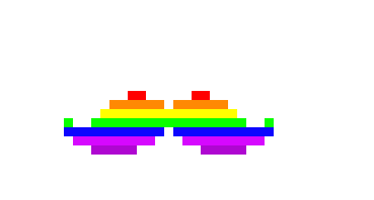 [9664c4] Rainbow mustache :By Lizzy