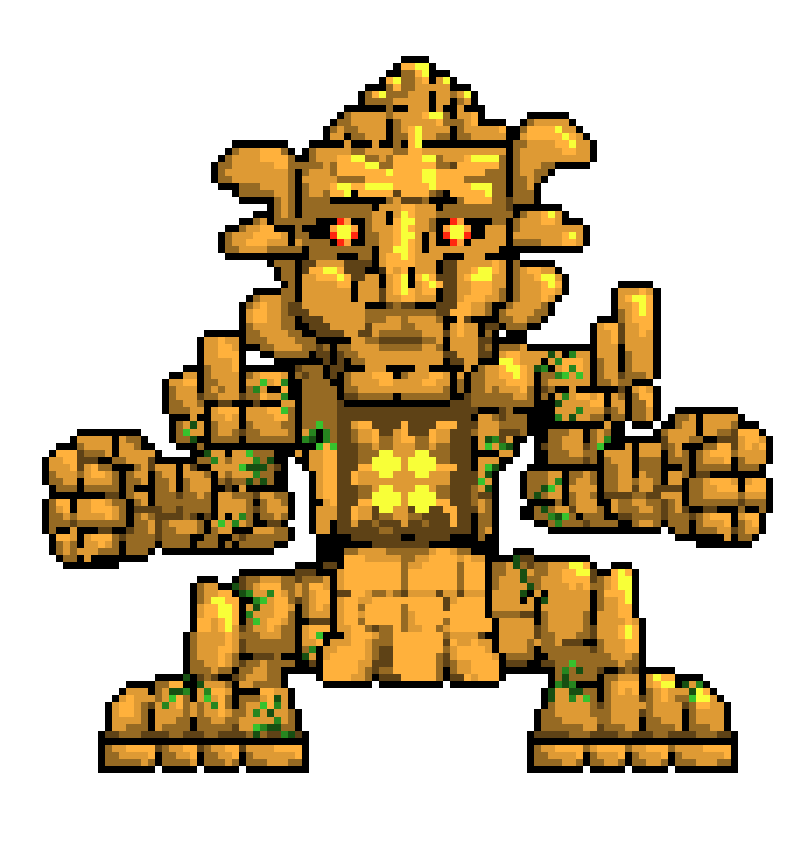 [c79f46] The Golem uses Night`s Edge, blocking the beast at the cost of it being split into four.