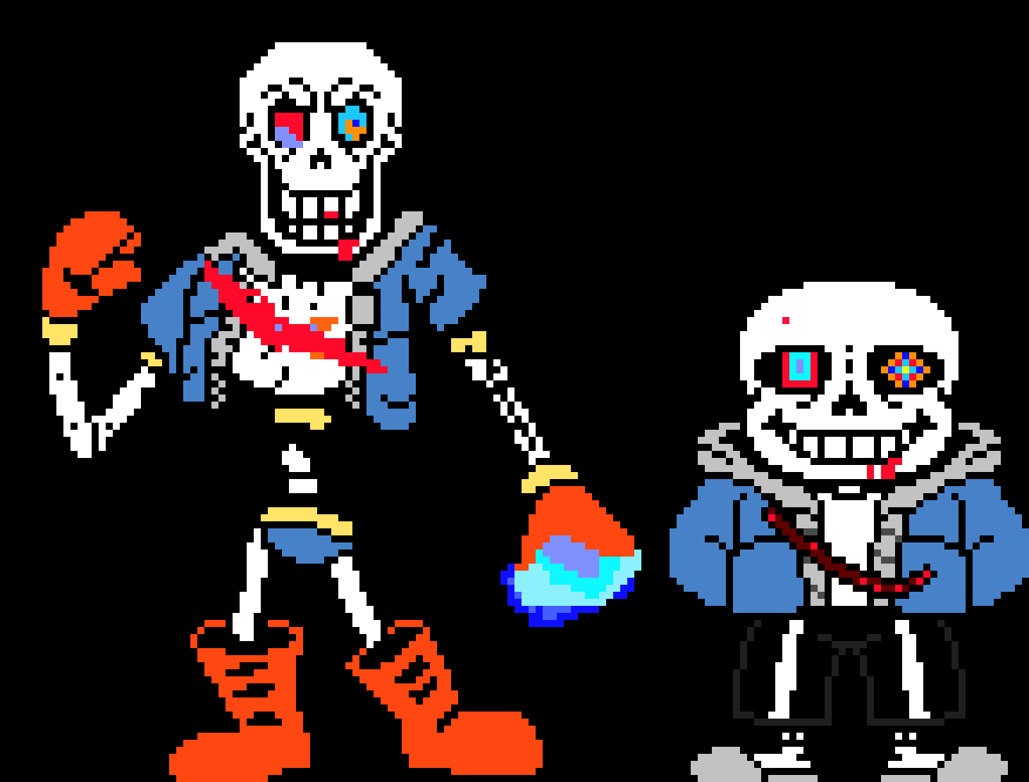 [96e29f] *walks to town*-last breath disbelief sans and papyrus