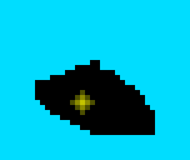 [fcc22b] -ink gets under rainbow, forms a kind of shield around him, and forcefully moves him to the table- -Ink Puddle