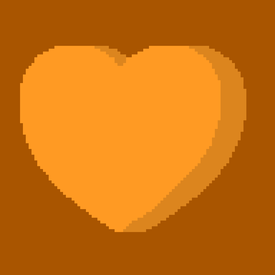 [90f36c] Orange Heart No Boarder