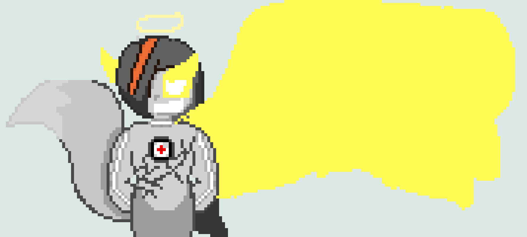 [e2bf87] *Flies in on Adams side* Hello... Glitch told me about you... -Skyler