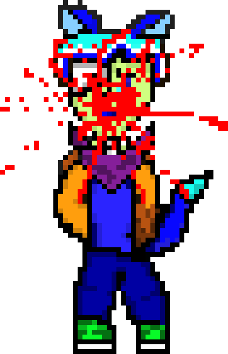 [04f305] -nose sprouts blood in all directions-