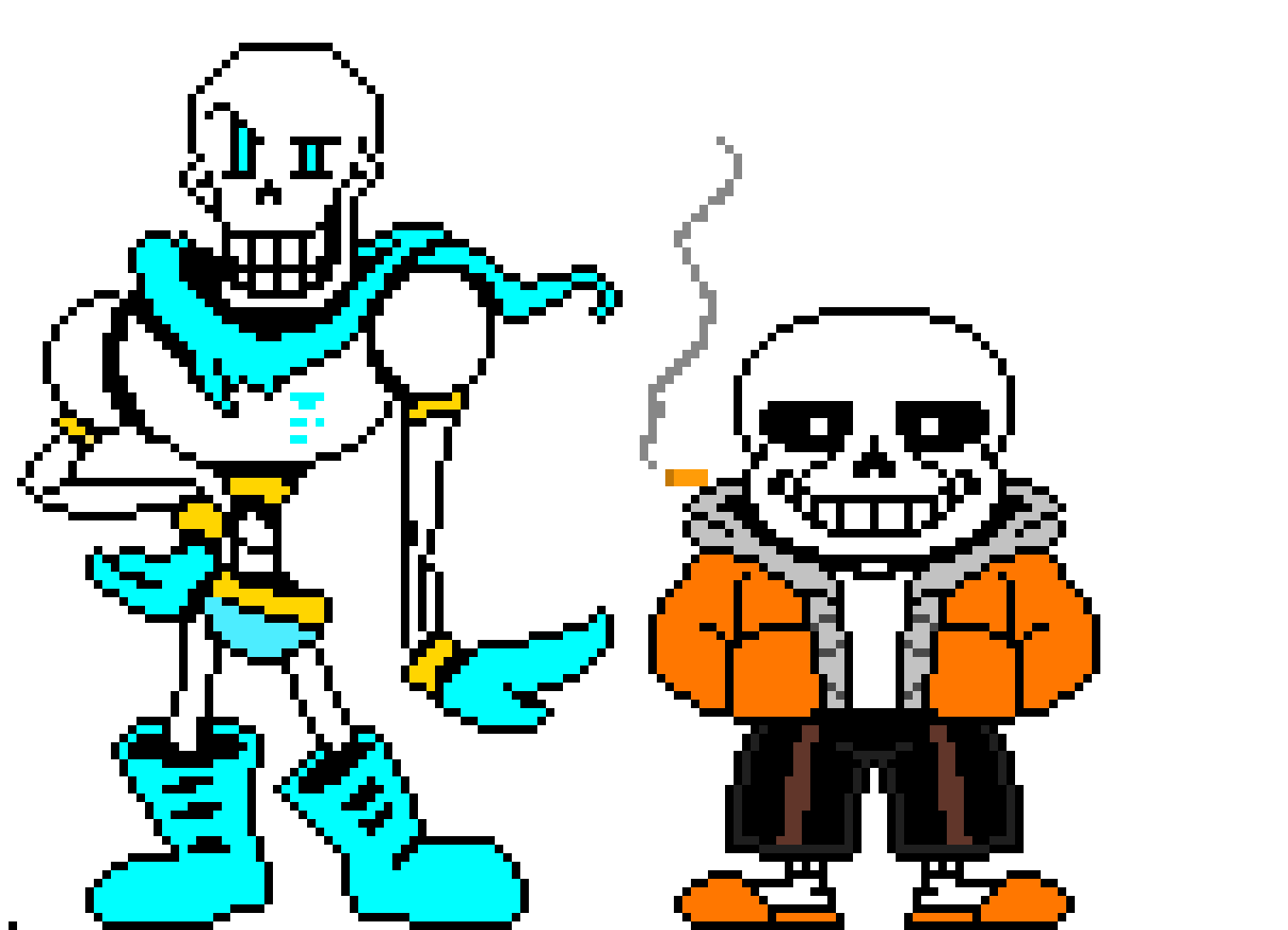 [ff66bd] swapswap Sans and Papyrus Battle Sprite. (Update Papyrus's Head)