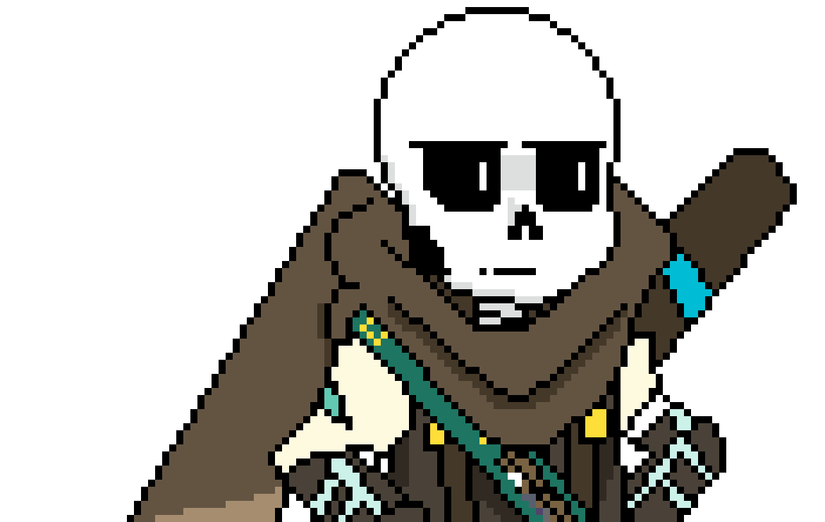 [b9de0d] (back) oh. hello gaster. - INK! sans