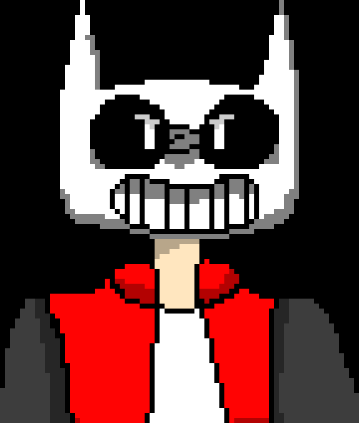 [a81234] -takes off mask and throws it at the sheriff making the points stab him in the chest-