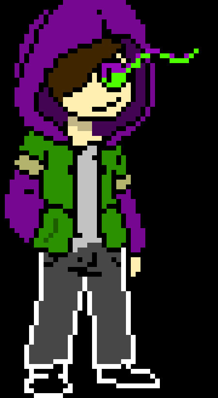 [39b34f] -stops glitching and gets up- the element of surprise bitch...-strokes fingers through hair-