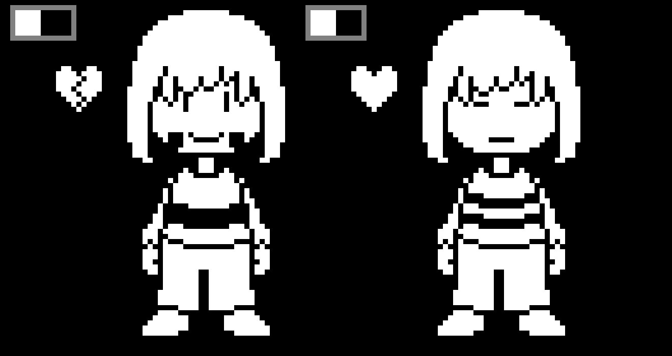 [293042] Undertale Chara and Frisk battle sprite
