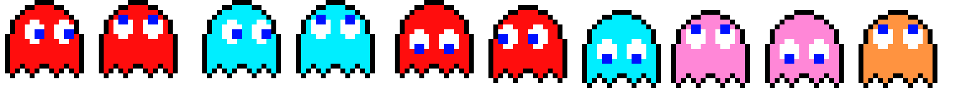[287438] Pac-Man Ghost Sprites