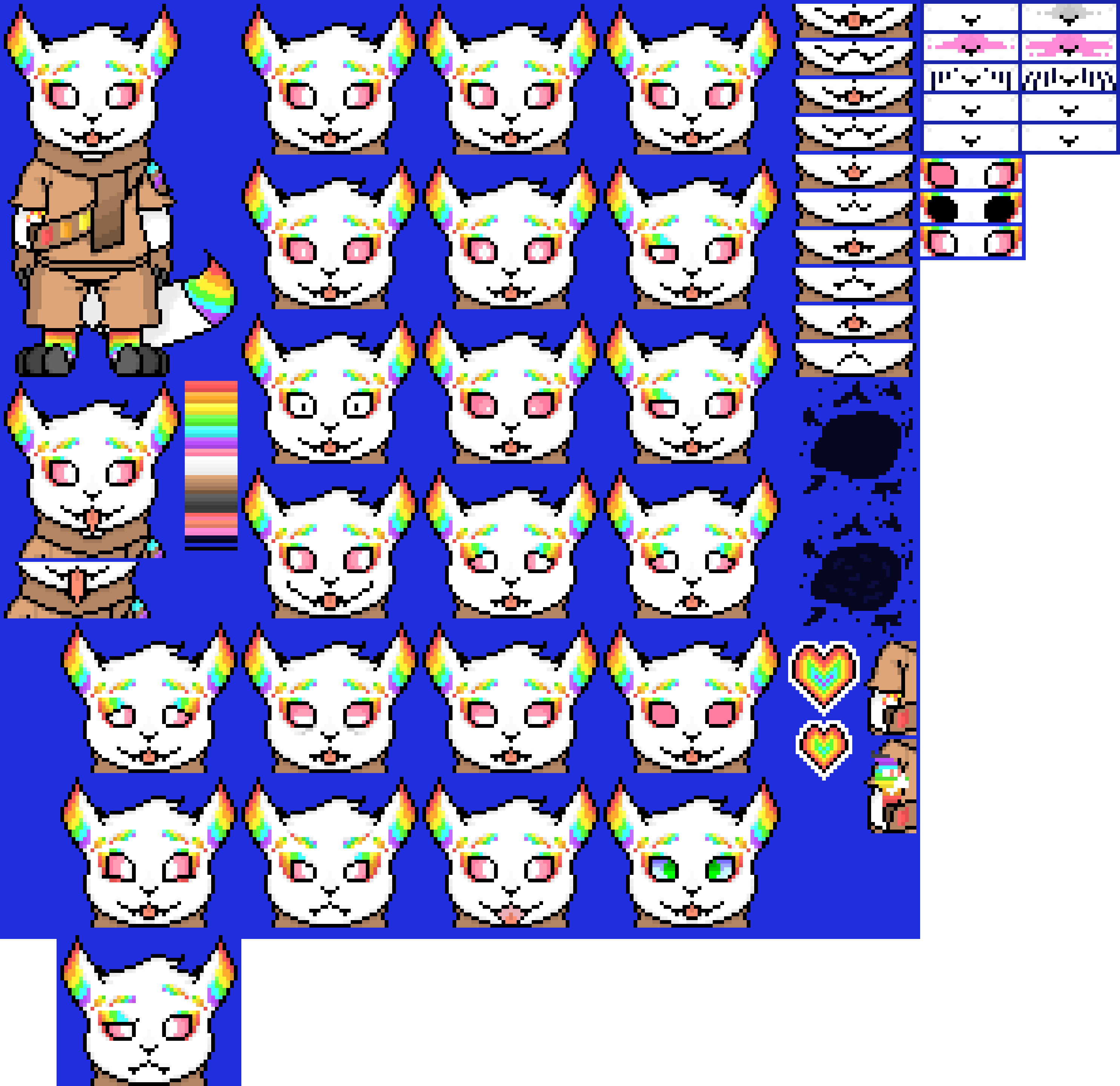 [24c1d5] Can somebody tell me what I could do to add onto this sprite sheet? Cause I wanna add some expressions calling back to some users in PAM but dunno who else and even then I don't know what else I could add to it.