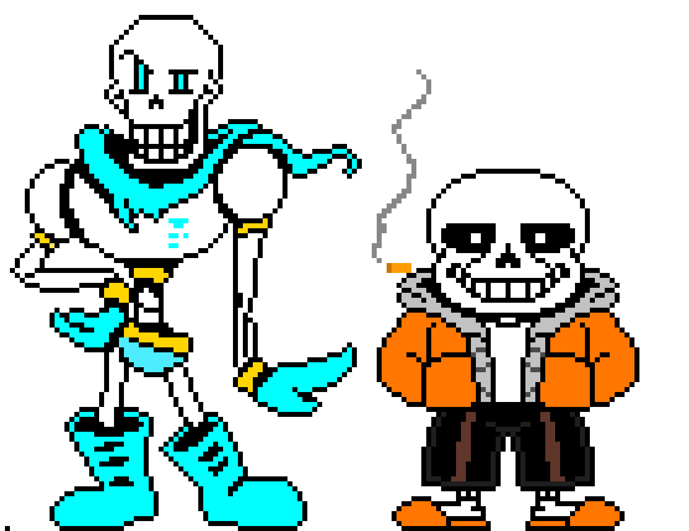 [ff66bd] swapswap Sans and Papyrus Battle Sprite. (Update Papyrus's Head)