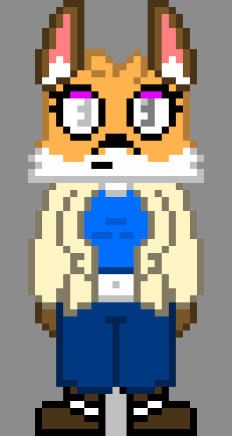 [53e87e] It's like I am the only one who can make the best Foxlynn pixel art... Oh wait: I created her...