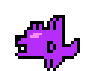 [f455be] *The creature floats in with a snarl on it's face. It looks for food, floating around and using it's wings to maneuver.*