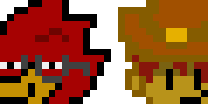 [6c26bc] Deltarune: Darkness - Val Wulfenstein and Blake Wulfenstein the Humans, and Kardin the Canary (w/ slight changes to his sprite) Overworld Sprites for pre-Ch.1 Darkness Route