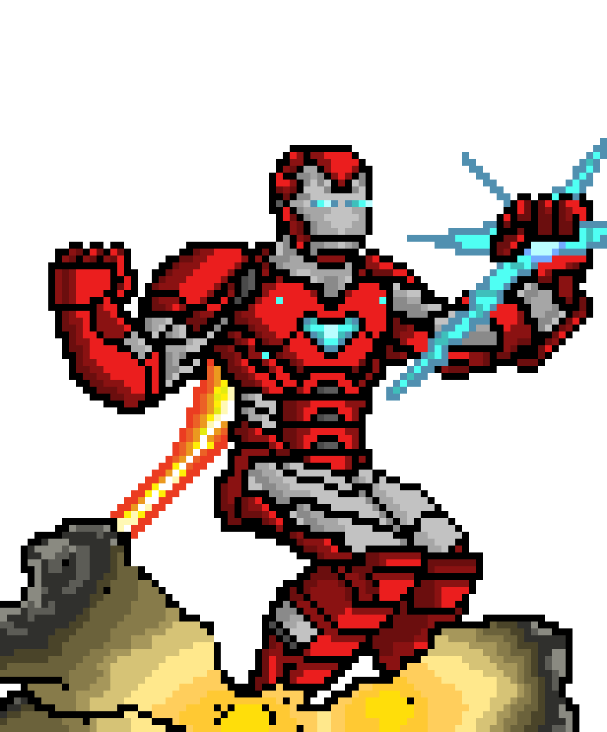 [7de5c7] IRON MAN PIXEL ART DESIGN 2