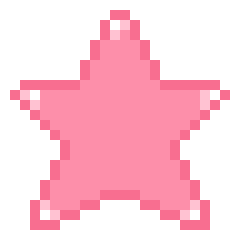 [d9fc7d] pink star