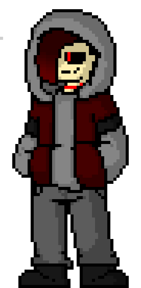 [45d928] nope! its me! real me! come on! -anti takes a portal gun off his back from portal 2- made a few modifications...-he puts a portal on the ground and walks through- come on pal!