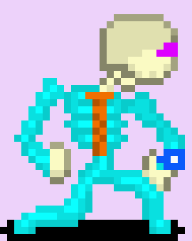 [05b0c1] *Battle Theme plays* *It is deflected by several skeletons. You have to kill them first. They begin to swarm around. (This is the shortest form btw)