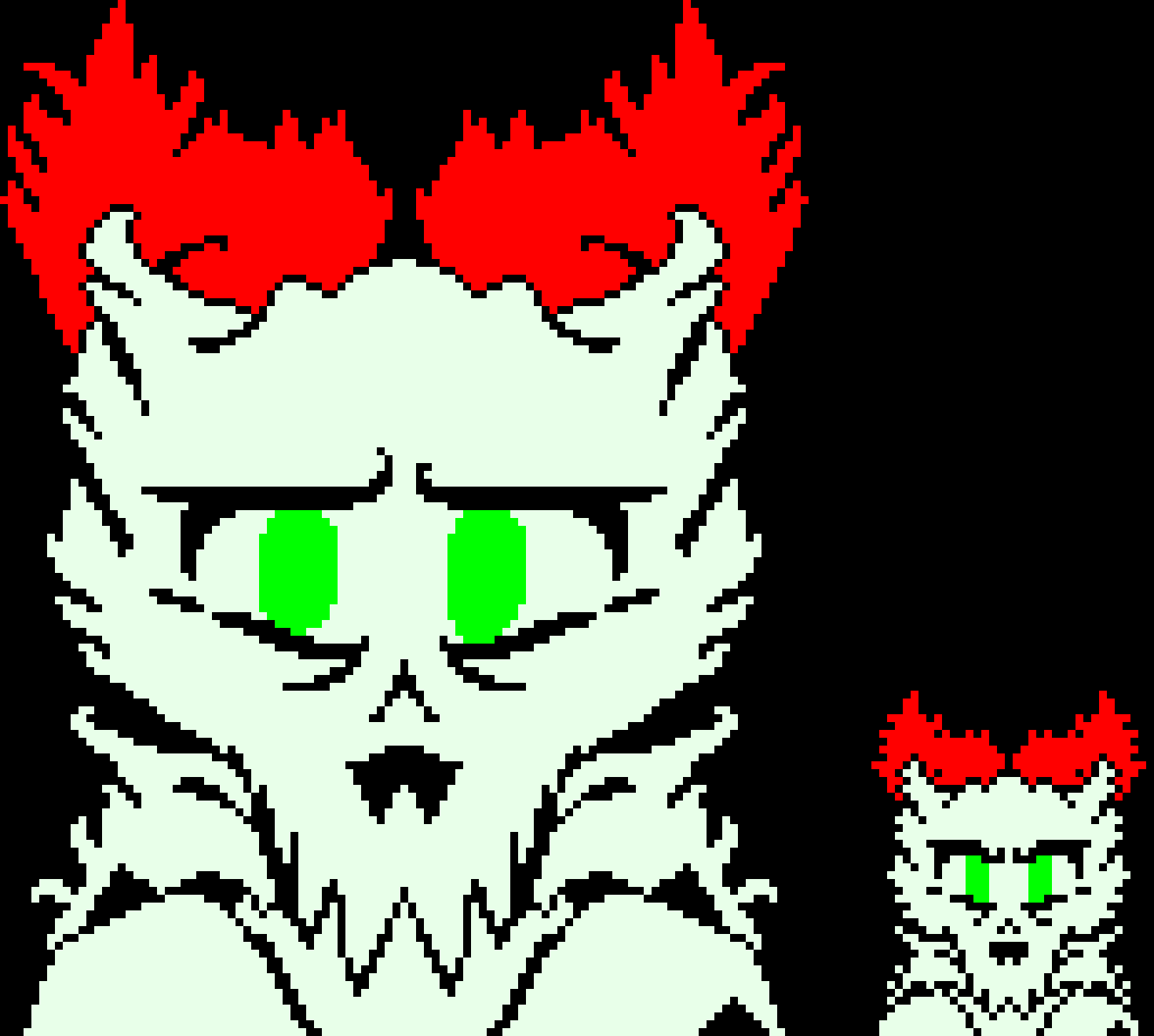 [63ceb7] What I did... Was just take the original "smaller" version... Recreated it with a 3X3 pixel size... And just smoothed it out...