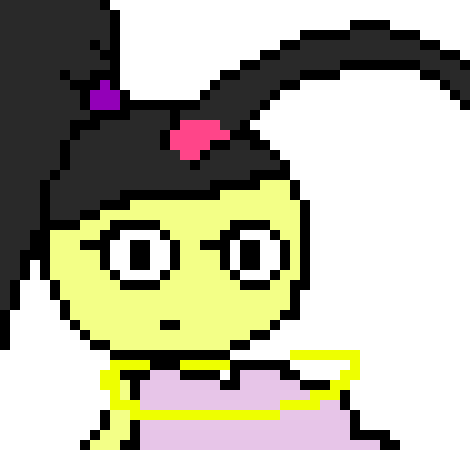 [f7c573] its a little weird. before this site i used to use a pixel art game on roblox (that only has a 24x24 limit) sal also used this game, it was until our older brother told her about this site.. she started using it, and then eventually i wanted to use the site, and thats how i got here... i guess