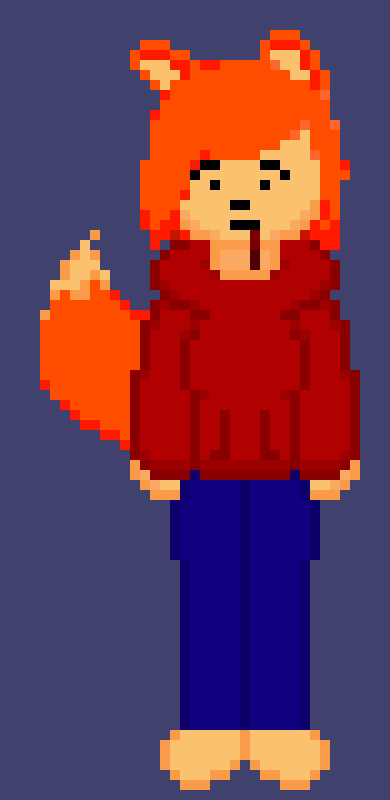 [d8d976] *The blood reaches her neck* Hello...? *Waves her hand in his face* -Foxlya