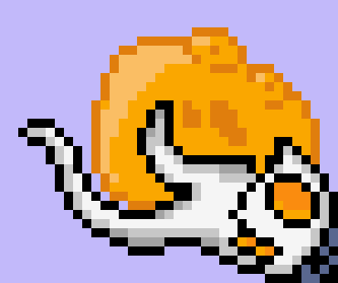 [f455be] *It begins banging  it's head on the floor. Orange projectiles go all around.*