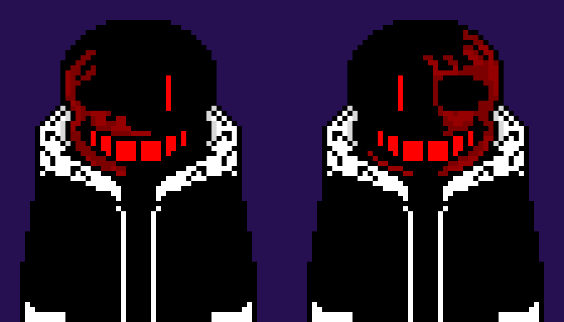 [0ae1f1] *Divided corrupts Terror, making his arm holding the axe melt, while Rebooted sends sharp daggers at Terror*