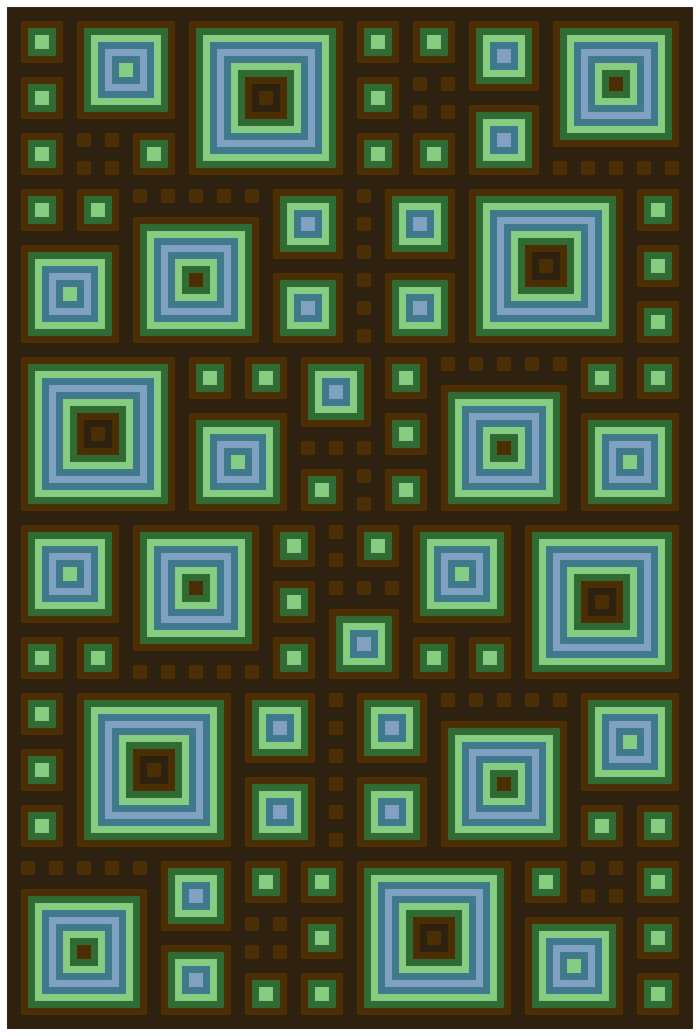 [d46322] Granny Square Blanket Pattern 2